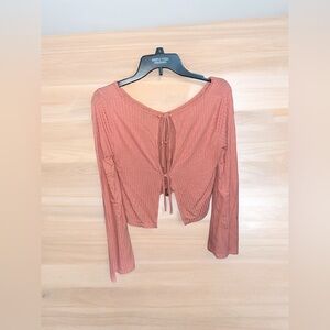 Women’s Aeropostale Double Tie Peach Crop Top